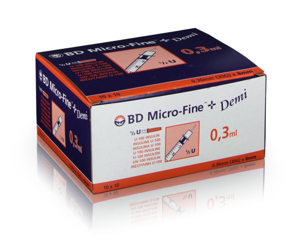 BD Micro Fine+ 0.3 ml U-100 - 100 pcs